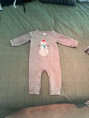 3/$15 - Baby Gap 18 Month Snowman Winter Holiday Jumpsuit One-Piece